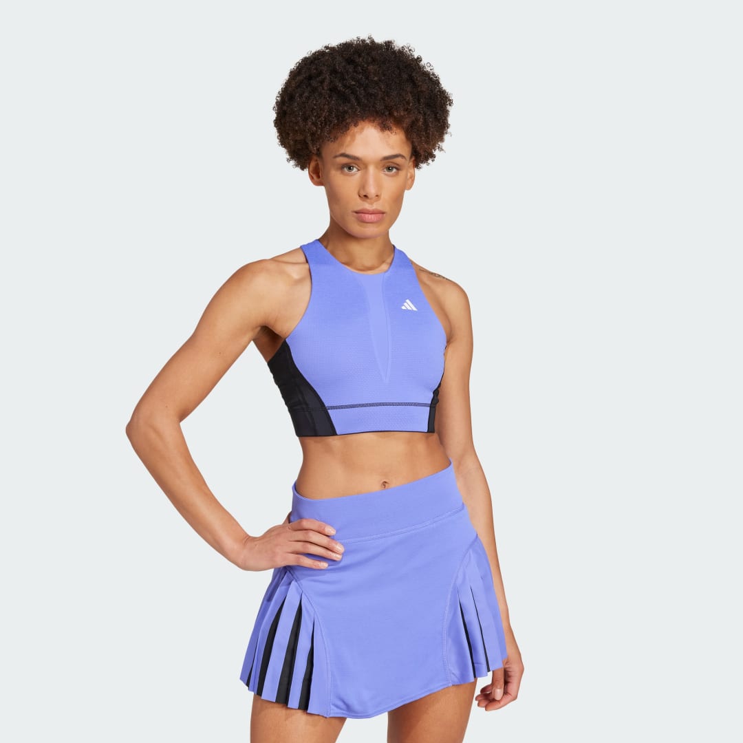 adidas Tennis Pro HEAT.RDY Crop Top Tennis A/L Women Cobalt Blue / Black