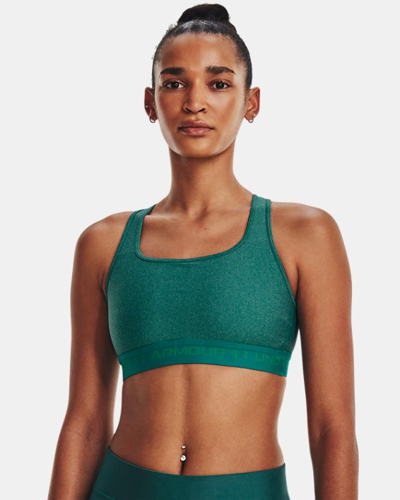 Women's Armour® Mid Crossback Heather Sports Bra