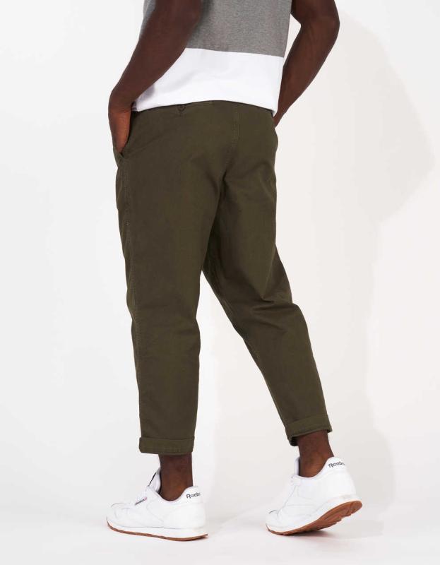 AE Flex Loose Cropped Chino - Olive, 33W x 32L 