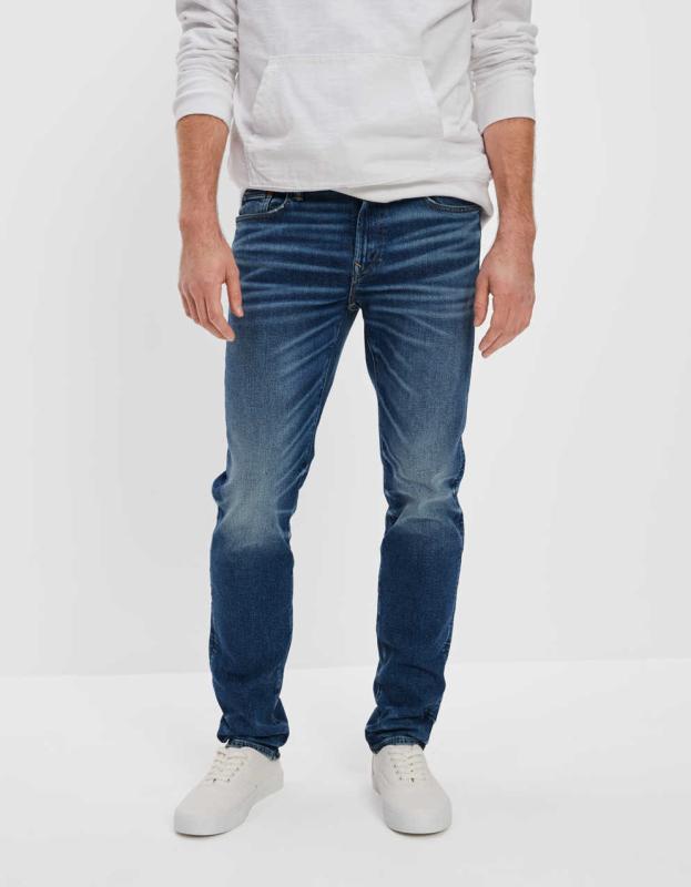 AE AirFlex+ Slim Straight Jean - Worn Out Blue, 32W x 32L 