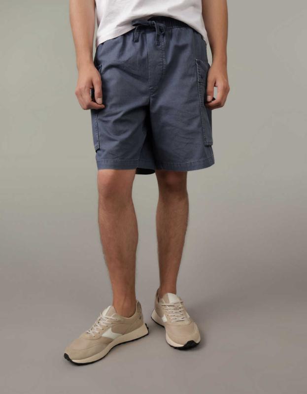 AE Flex Linen-Blend Cargo Short - Emotional Blue, S 
