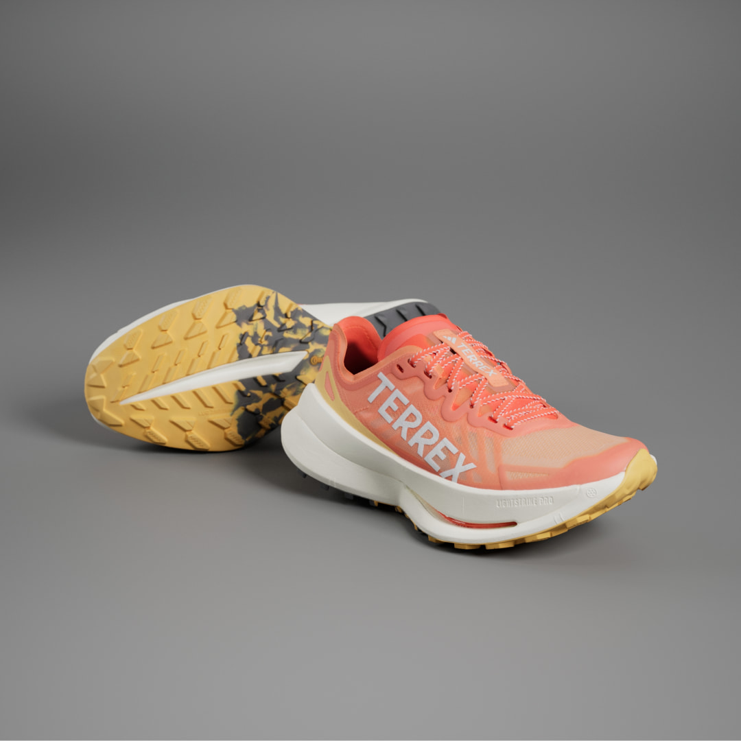 adidas Terrex Agravic Speed Ultra Trail Running Shoes Outdoor 5 UK Women Amber Tint / White / Semi Spark