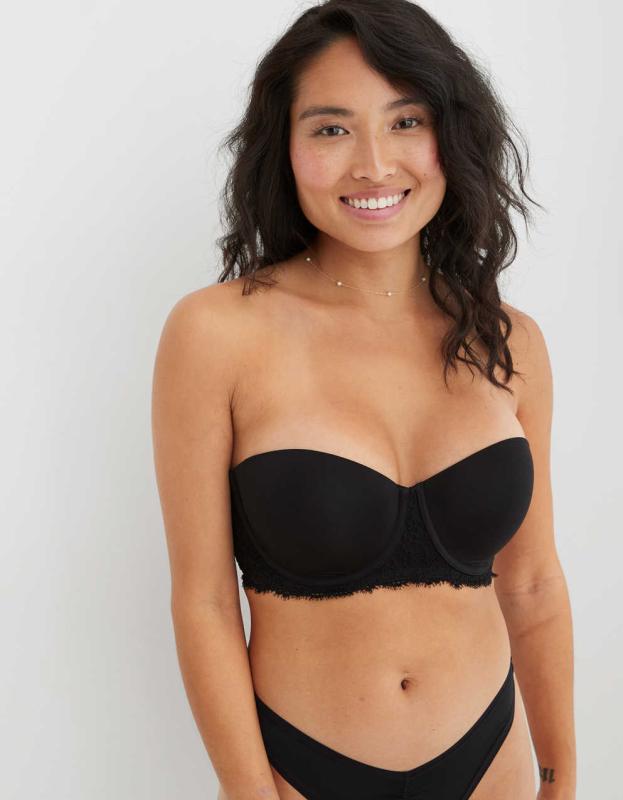Show Off Strapless Push Up Bra - True Black, 34B 