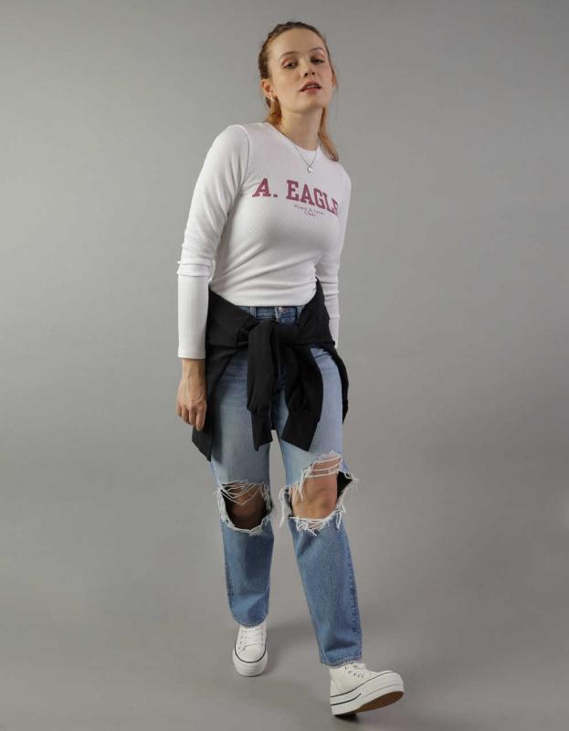AE Long-Sleeve Thermal Top - White, XXS 
