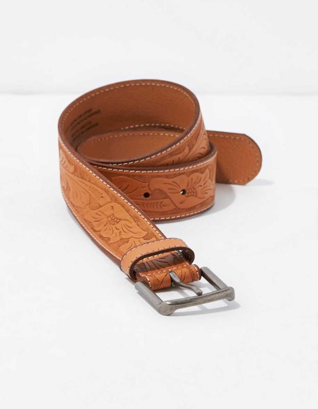 AEO Floral Belt - Tan, S 