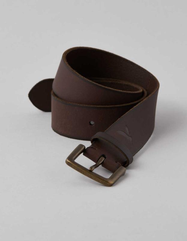 AE Leather Belt - Dark Brown, 28 