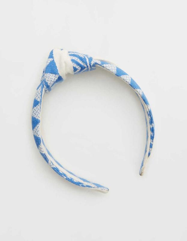 Aerie Jacquard Top Knot Headband - Cobalt, One Size 