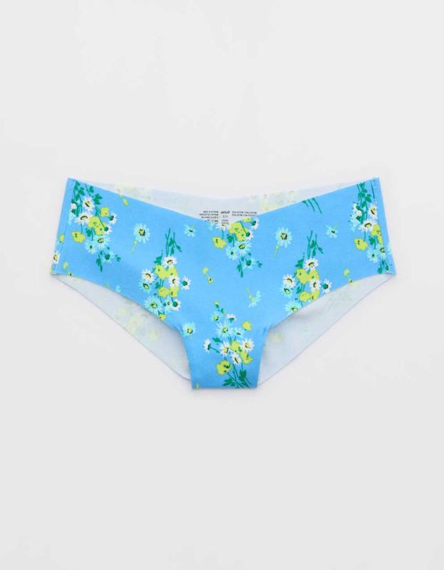 Superchill No Show Cotton Cheeky Underwear - Blue Vinyl, S 