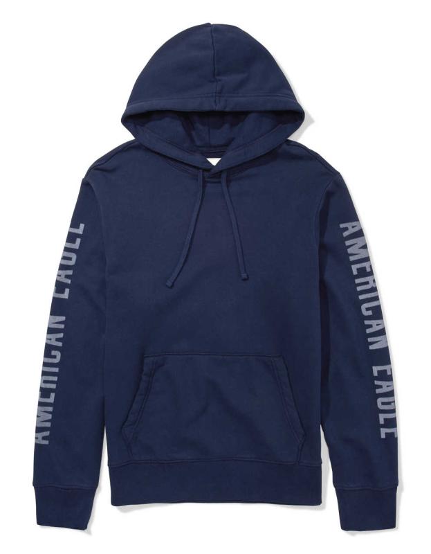 AE Pullover Graphic Hoodie - Classic Navy, XS 