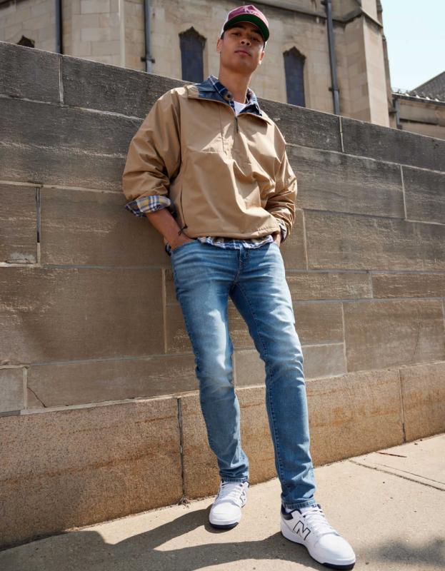 AE AirFlex+ Ultrasoft Slim Jean - Medium Indigo Wash, 32W x 32L 