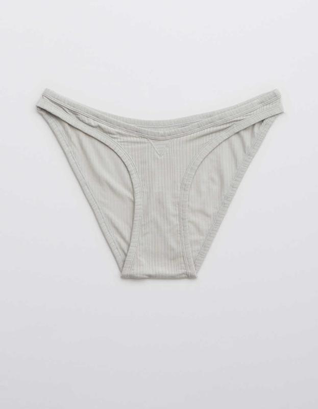 Superchill Modal Rib Bikini Underwear - Light Faded Gray, XS 