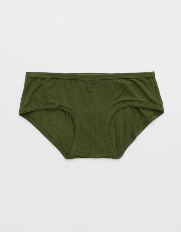 Superchill Modal Rib Boybrief Underwear - Green Flame, XS 