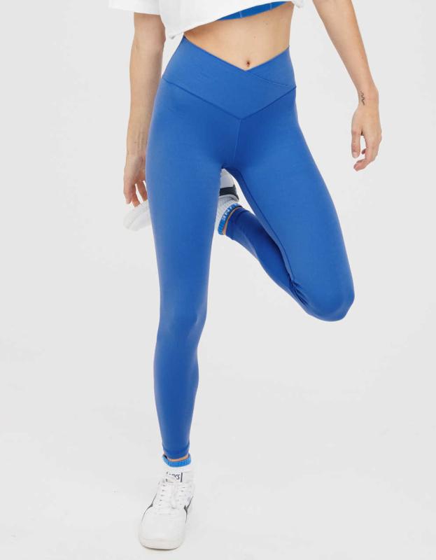 OFFLINE By Aerie Real Me High Waisted Crossover Legging - Cobalt, XS 