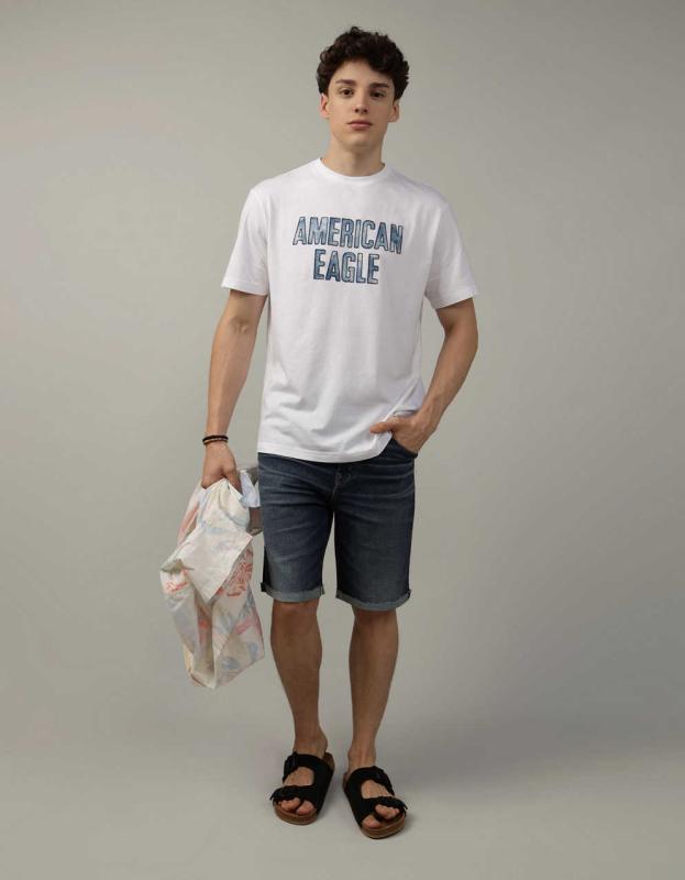 AE Elevated Logo Graphic T-Shirt - Air White, XXL 