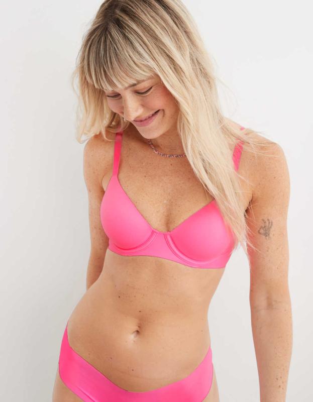 SMOOTHEZ Full Coverage Lightly Lined Bra - Pink Burst, 34B 