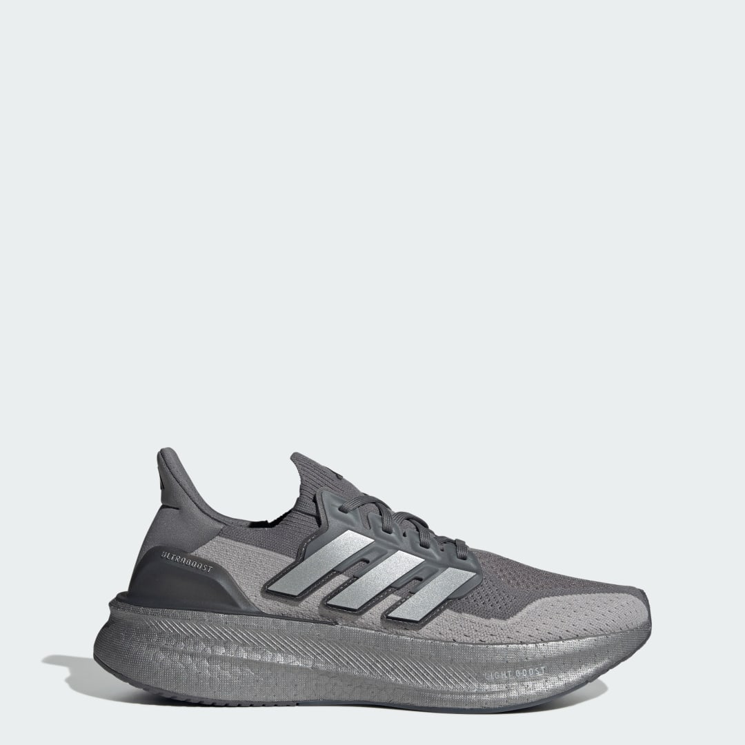 adidas Ultraboost 5 Shoes Running 8 UK Men Grey / Silver Metallic / Grey
