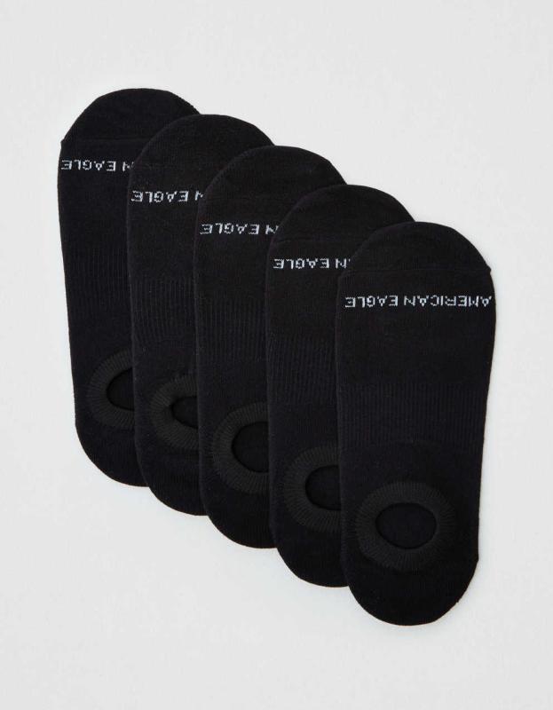 AE Invisible Socks 5-Pack - Black, M 