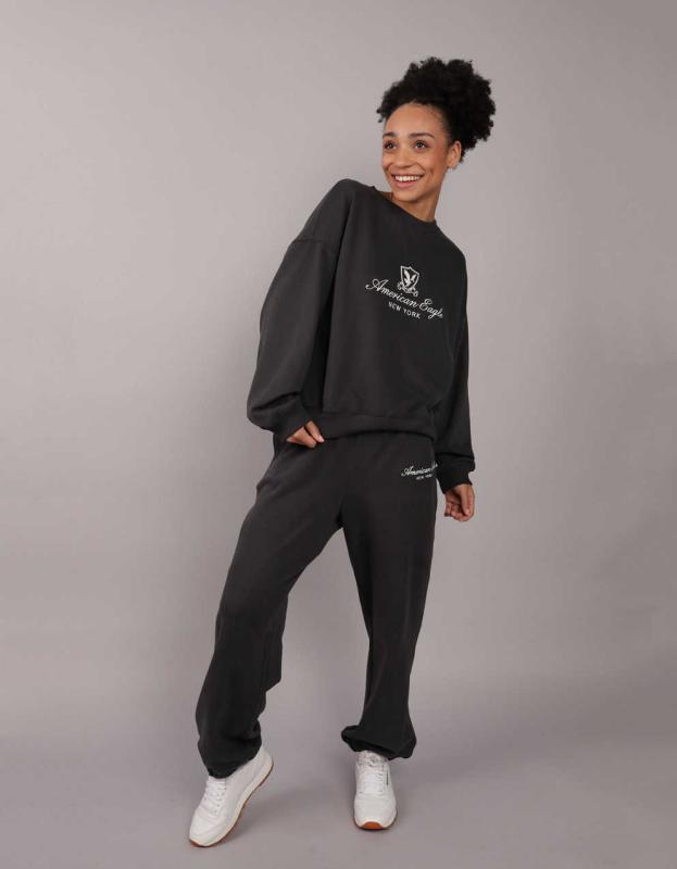 AE Logo Graphic Sweatshirt - Black, S 