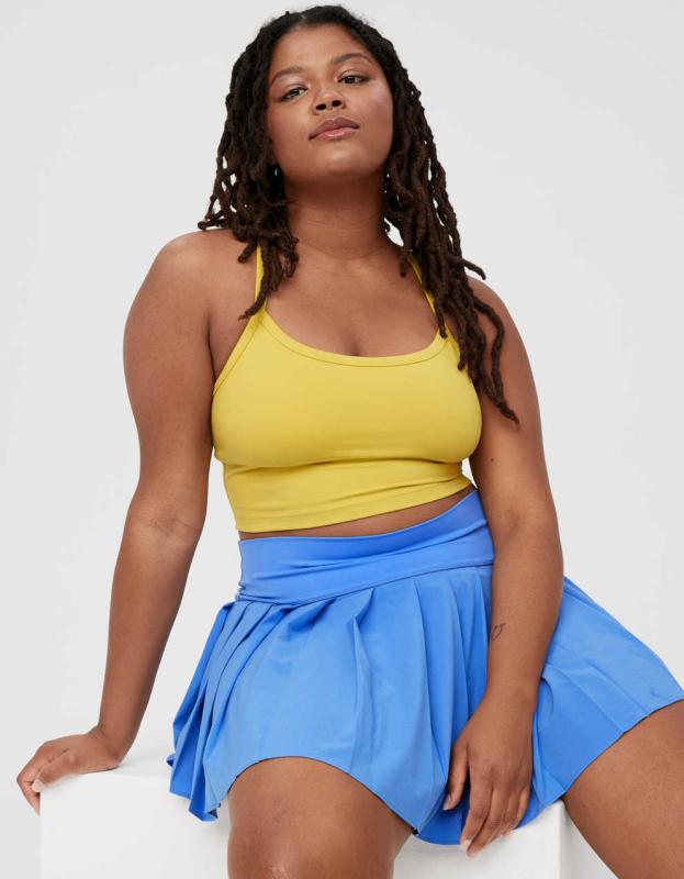 OFFLINE By Aerie The Hugger Longline Racerback Sports Bra - Green Rush, S 