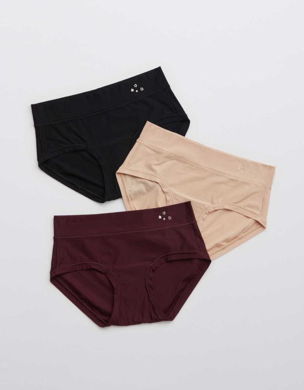 Aerie Real Me Boybrief Underwear 3-Pack - Multi, XS 