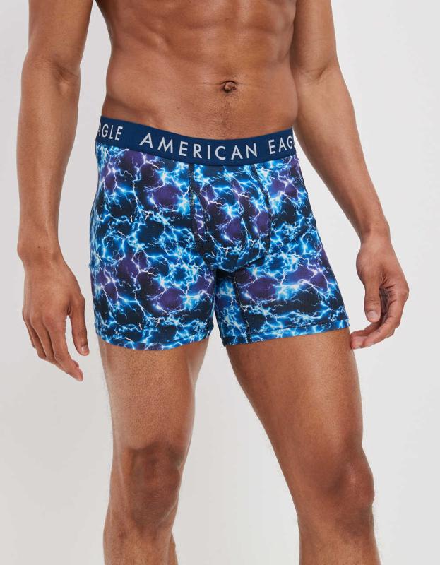 AEO Lightning 6" Classic Boxer Brief - Blue, M 