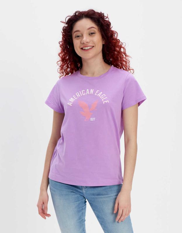 AE Graphic Tee - Purple, XXS 
