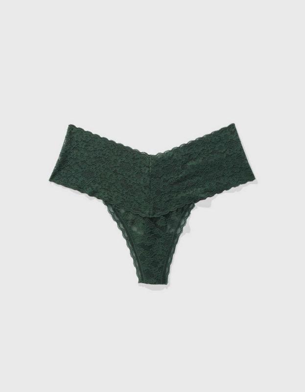 Show Off Vintage Lace Thong Underwear - Sycamore, S 