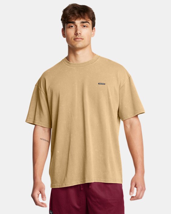 Men's UA Heavyweight Oversized Logo Wash Short Sleeve