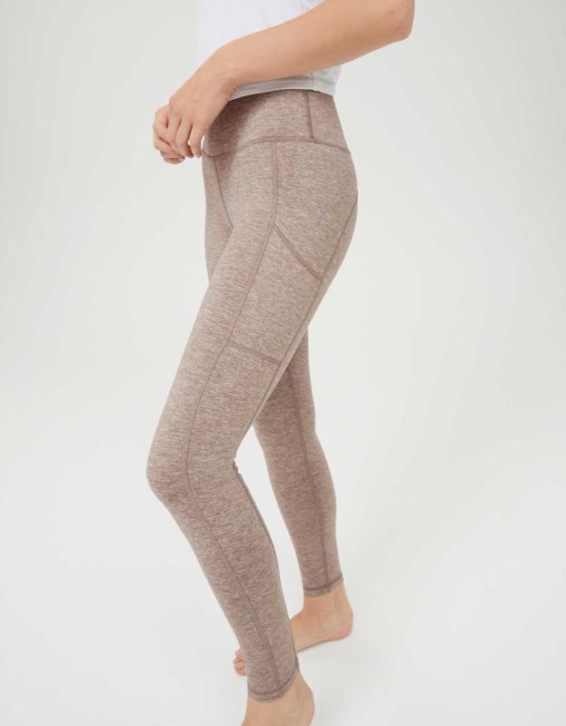 OFFLINE By Aerie The Hugger High Waisted Pocket Legging - Pebble, XXS 