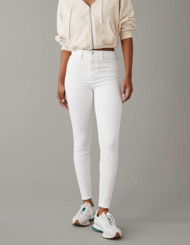 AE Next Level Super High-Waisted Jegging - Cool White, 10 