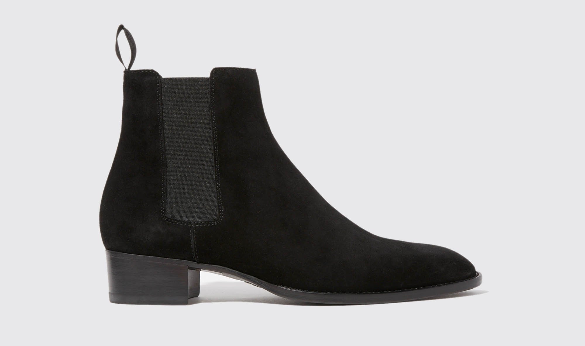 Scarosso Axel Black Suede - Man Boots Black - Suede 48