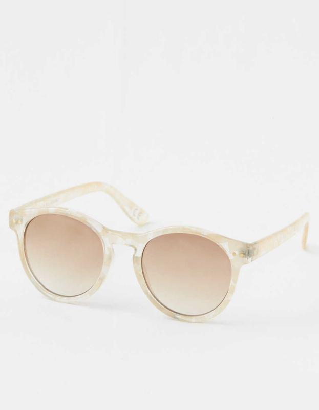 Aerie Love Goes Round Sunglasses - Cocoa Cream, One Size 