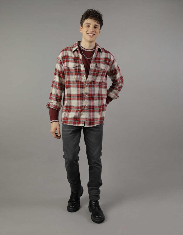 AE Flannel Shirt - Red Sprinkle, XXL 