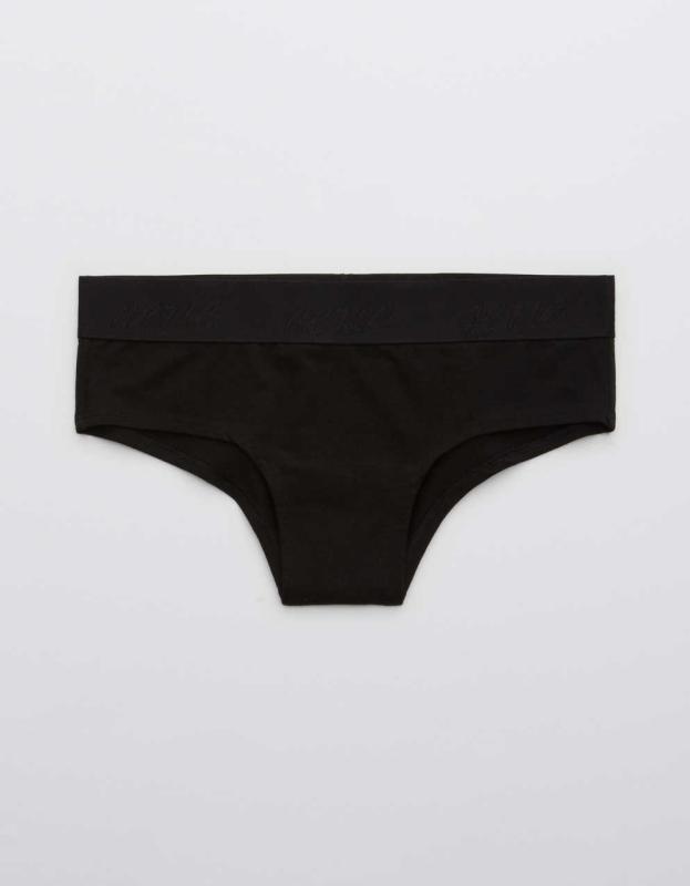 Superchill Cotton Logo Cheeky Underwear - True Black, S 