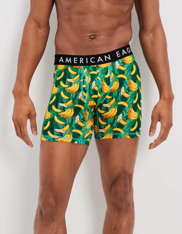 AEO Bananas 6" Classic Boxer Brief - Green, M 