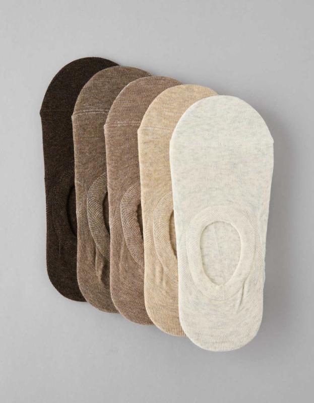 AE No-Show Socks 5-Pack - Keep It Neutral, One Size 