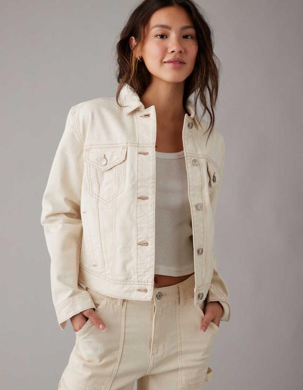 AE Strigid Classic Denim Jacket - Cappuccino, XXS 