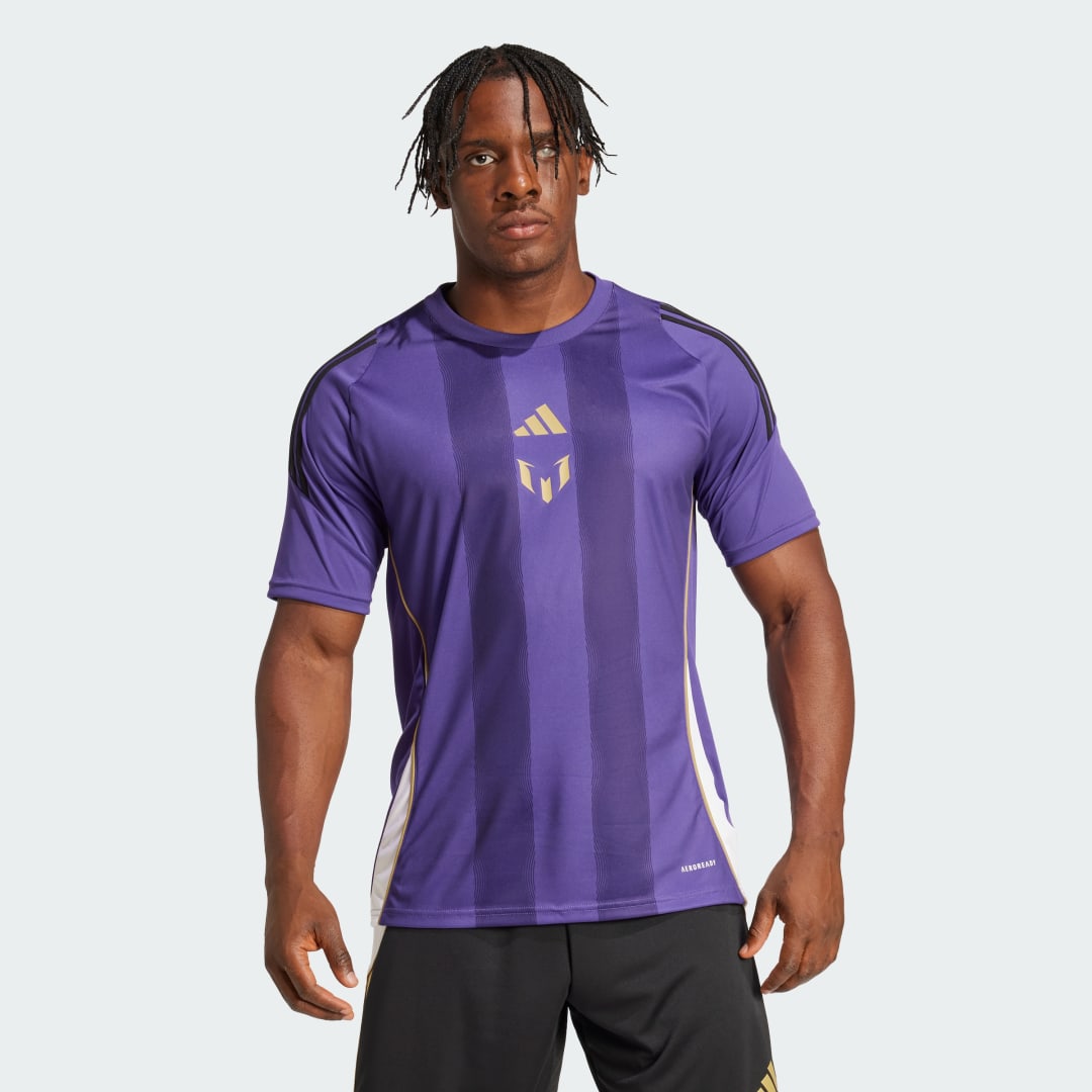 adidas Messi Training Jersey Football XS,S,M,L,XL,2XL,3XL,4XL,A/2XS,A/XS,A/S,A/M,A/L,A/XL,A/2XL,A/3XL,A/4XL Men Purple