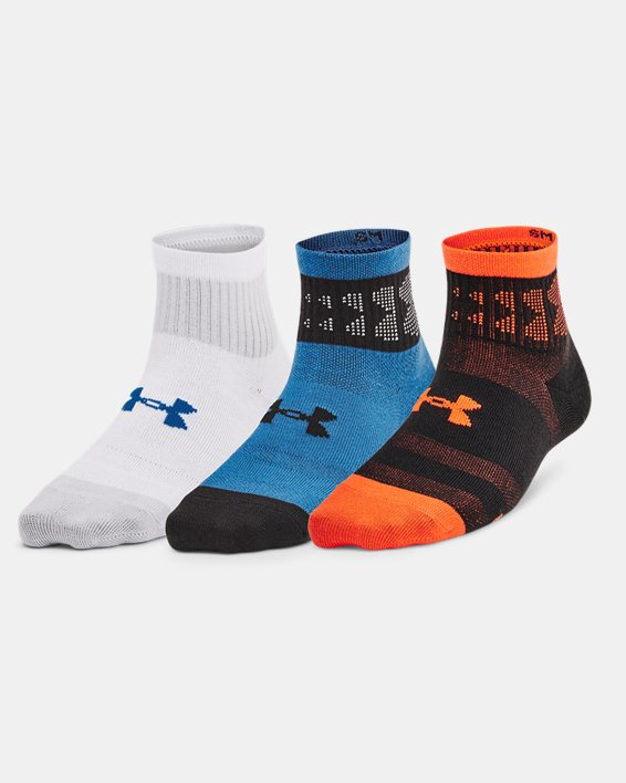 Kids' UA Essential 3-Pack Quarter Socks