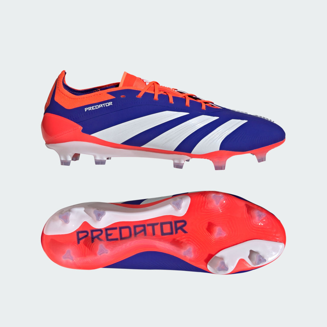adidas PRedator Elite Firm Ground Boots Football 7 UK Unisex Lucid Blue / White / Red
