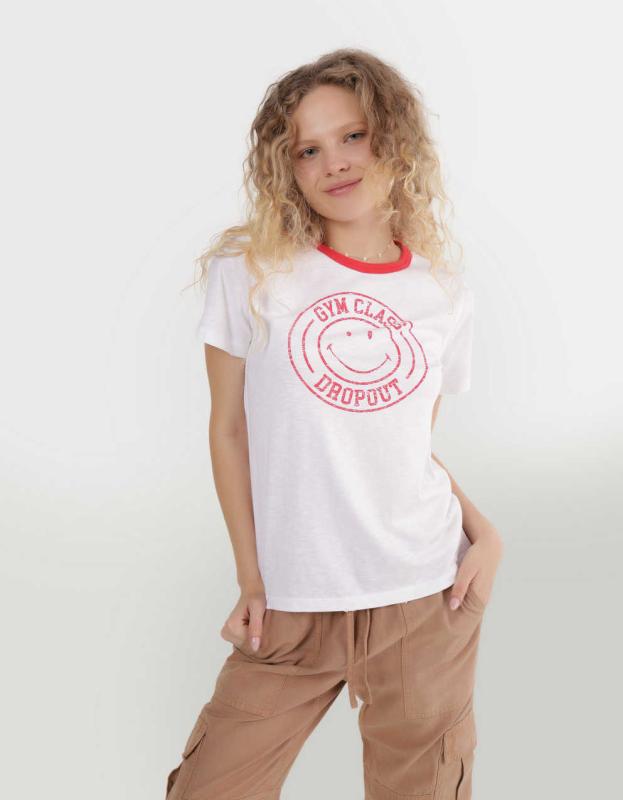 Aerie Classic T-Shirt - Natural, XXS 