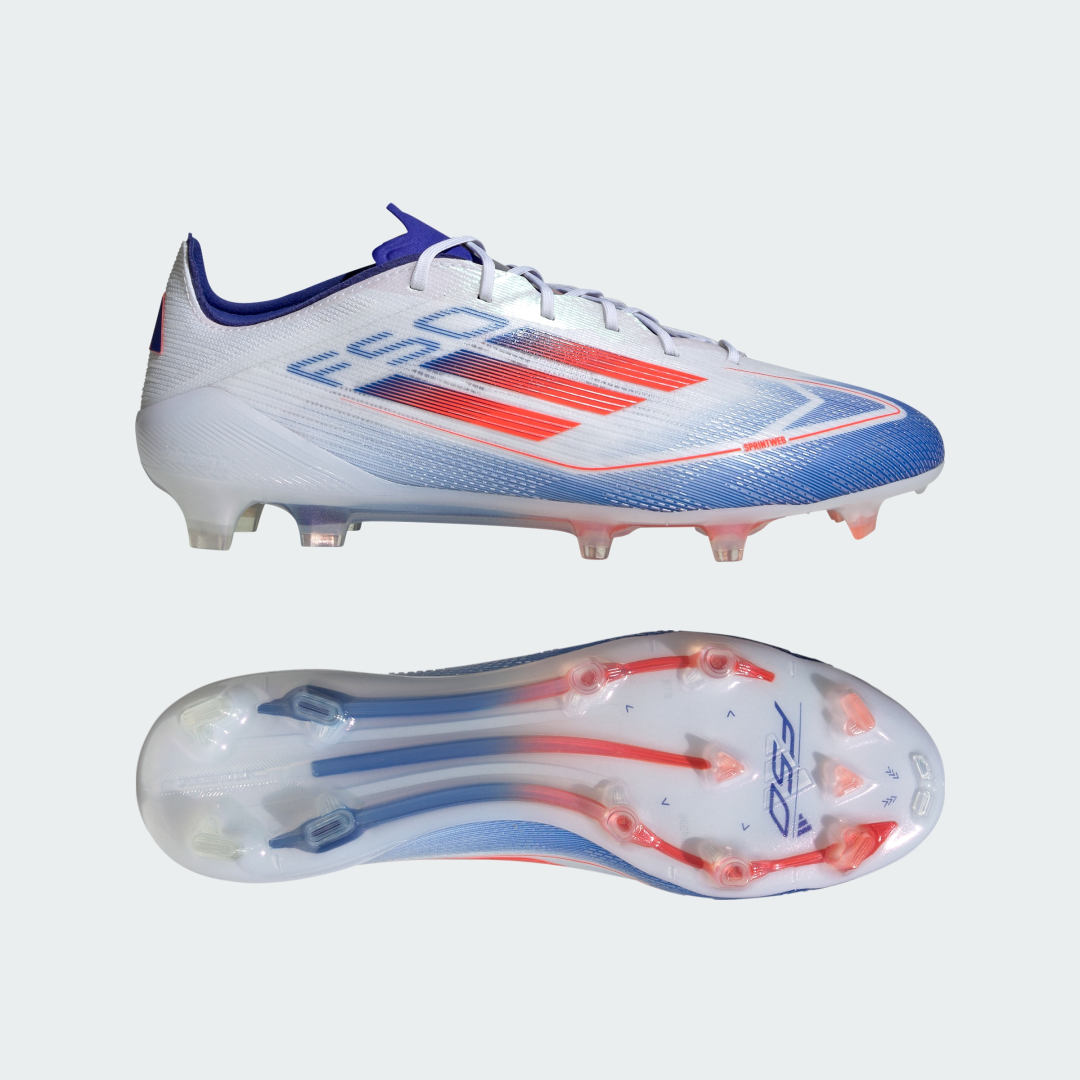 adidas F50 Elite Firm Ground Boots Football 8 UK Unisex White / Red / Lucid Blue