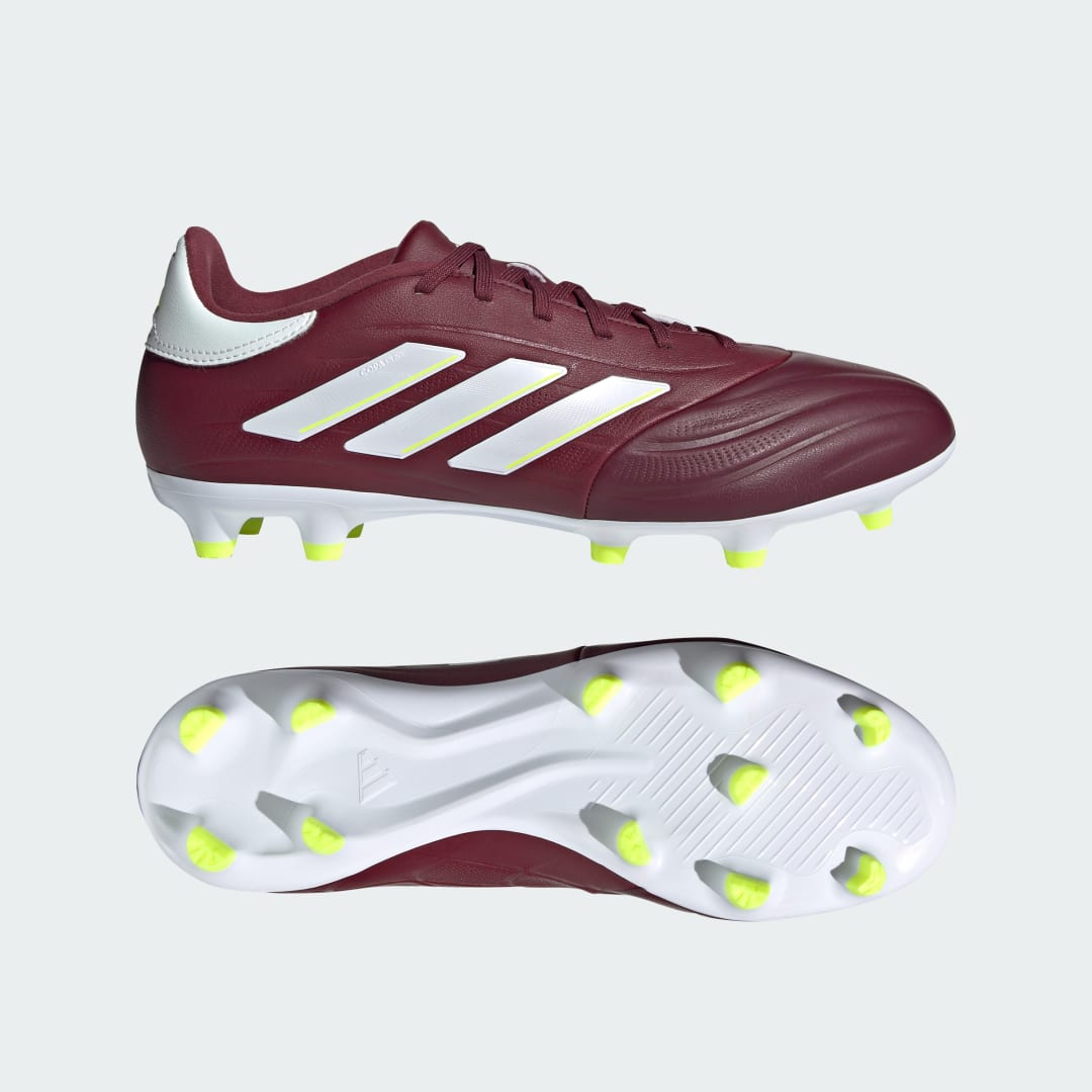 adidas Copa Pure II League Firm Ground Boots Football 4.5 UK Unisex Shadow Red / White / Team Yellow 2