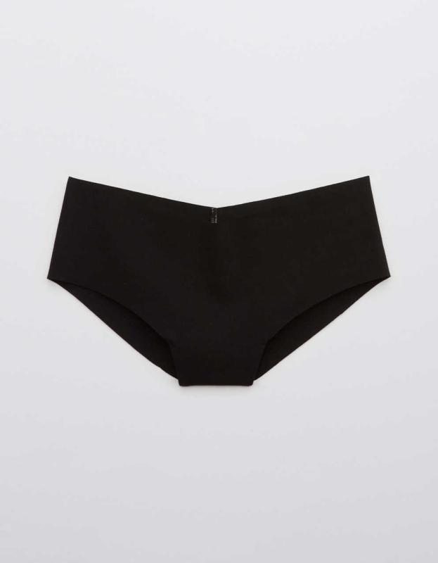 Superchill No Show Cotton Cheeky Underwear - True Black, M 