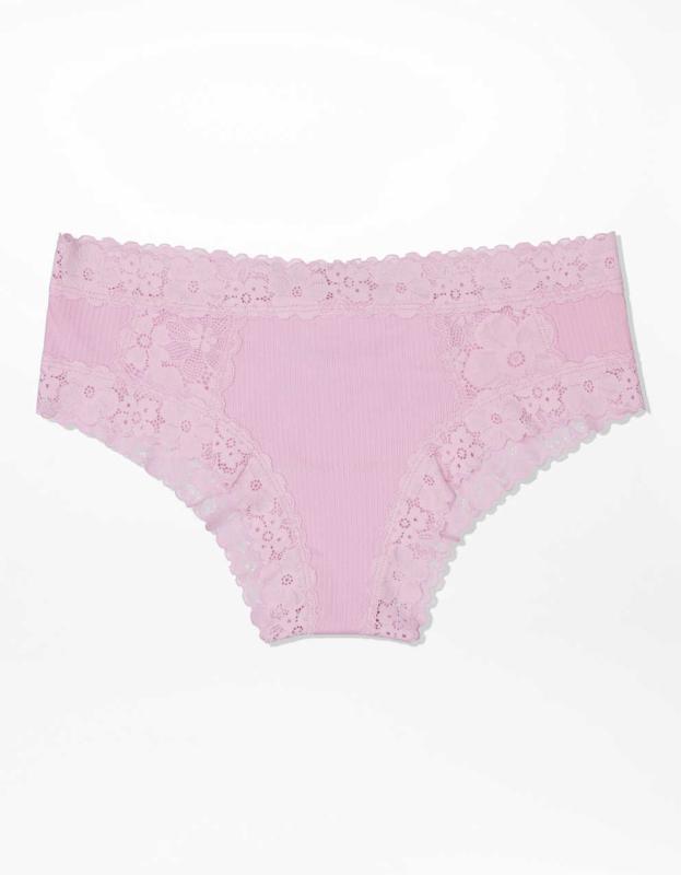 Aerie Retro Lace Cheeky Underwear - Calla Lily, L 