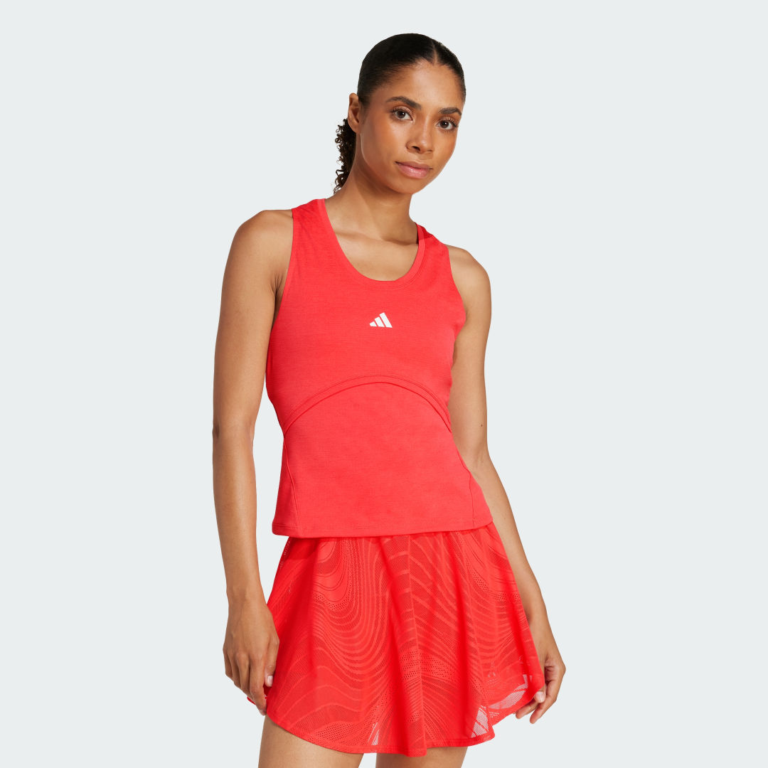 adidas Tennis Pro Climacool Y-Tank Top Tennis XS Women Semi Lucid Red