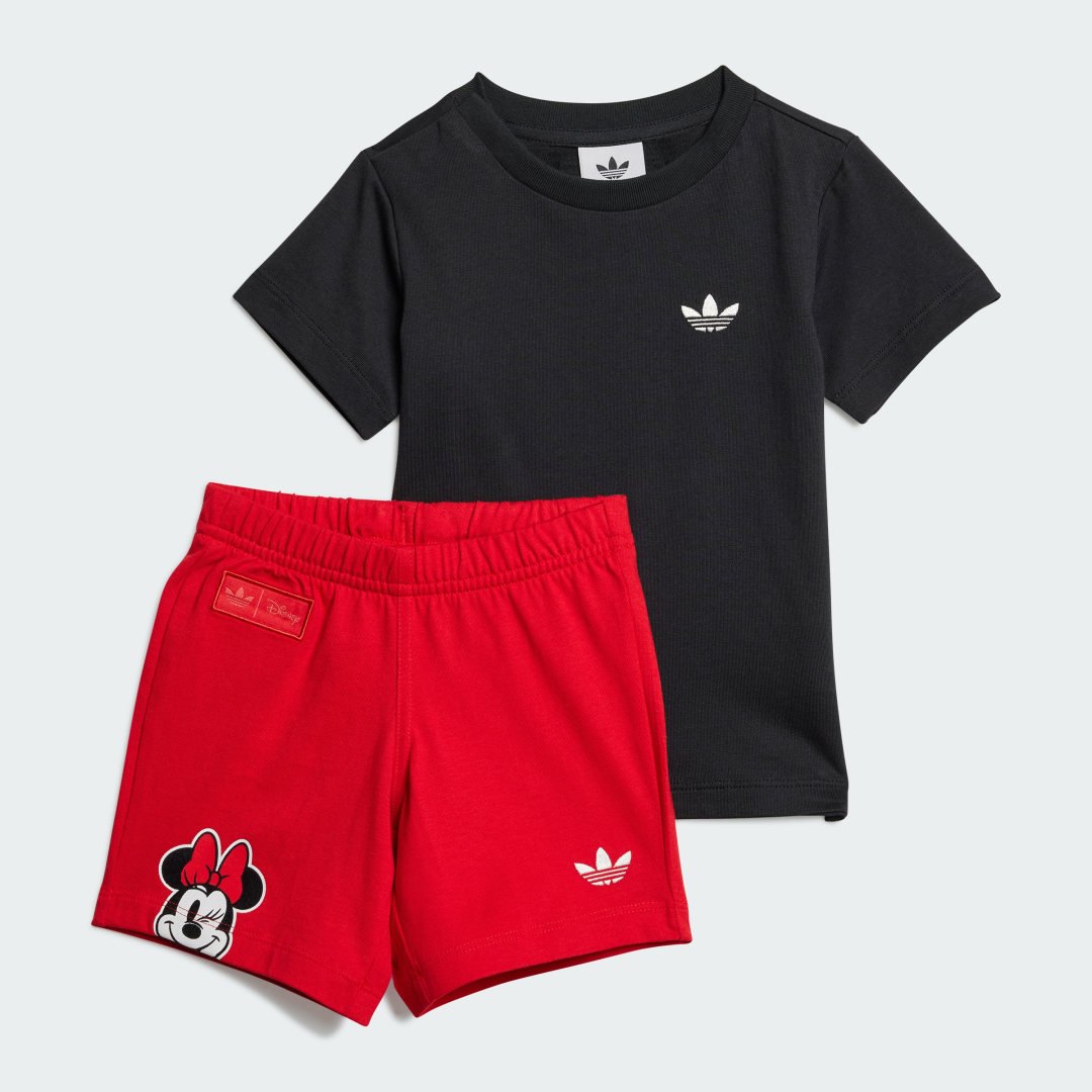adidas ADIDAS DISNEY MICKEY MOUSE SHORT TEE SET Lifestyle 3-4 years Kids Black / Better Scarlet
