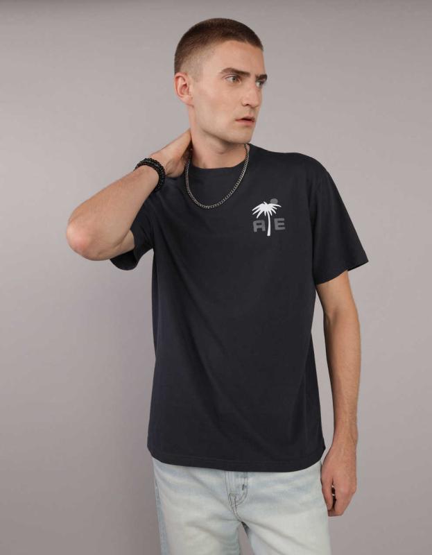 AE Logo Graphic T-Shirt - Black, S 