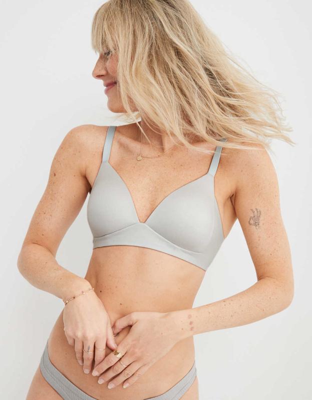 Sunnie Wireless Lightly Lined Bra - Glacier Gray, 32B 