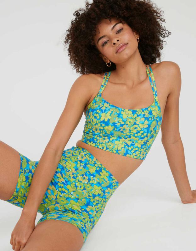 OFFLINE By Aerie Real Me Hold Up! Sports Bra - Elite Blue, S 